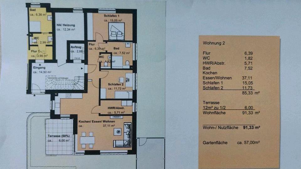 Erdgeschoßwohnung Dülmen - 3 Zimmer, 91 m&sup2;, 1.413&euro; | Angebot:26034965