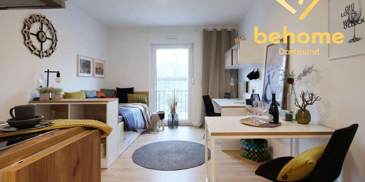 Etagenwohnung Dortmund Innenstadt West - 1 Zimmer, 22 m&sup2;, 459&euro; | Angebot:25784626