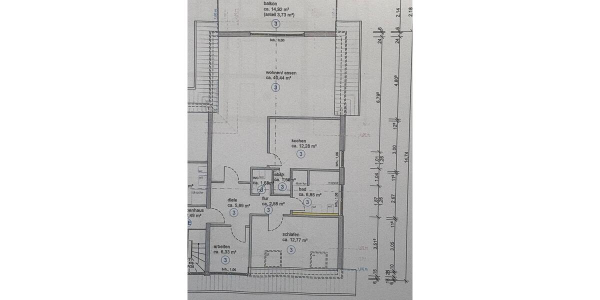 Dachgeschoßwohnung Holzwickede - 3 Zimmer, 94 m&sup2;, 242.000&euro; | Angebot:27161524
