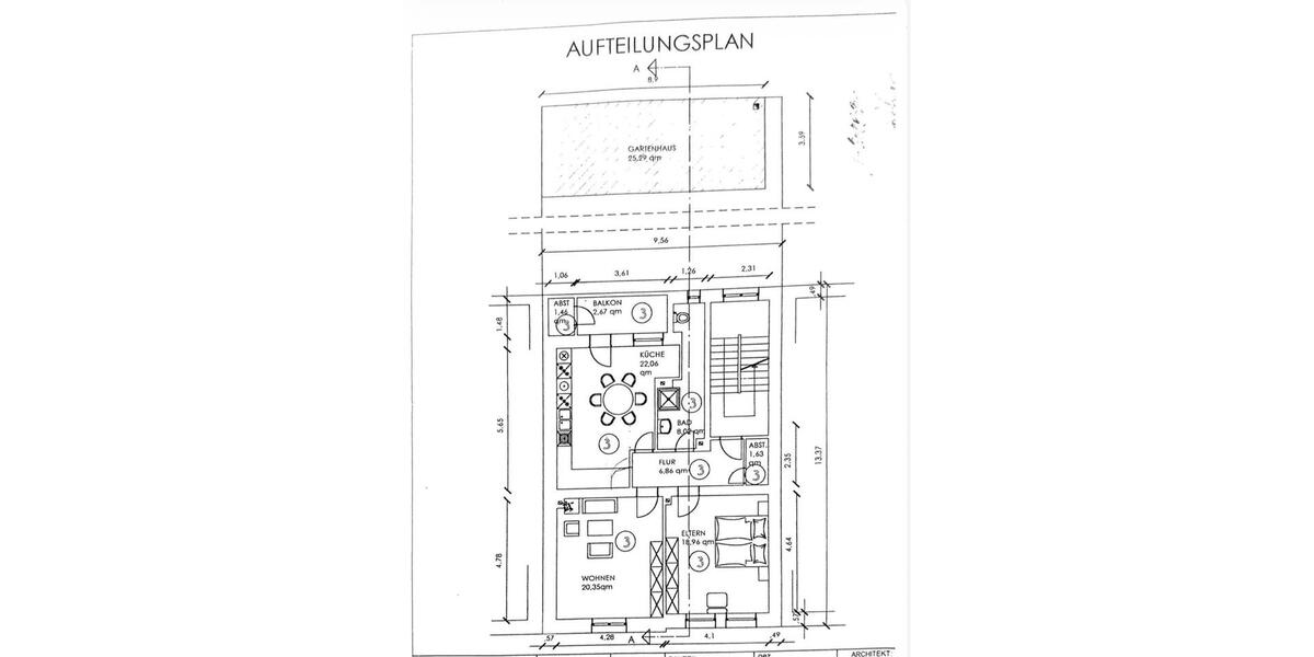 Etagenwohnung Dortmund Innenstadt Ost - 3 Zimmer, 82 m&sup2;, 269.000&euro; | Angebot:26148859