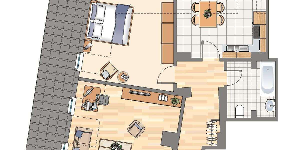 Etagenwohnung Herne Sodingen - 2.5 Zimmer, 53 m&sup2;, 379&euro; | Angebot:26273261