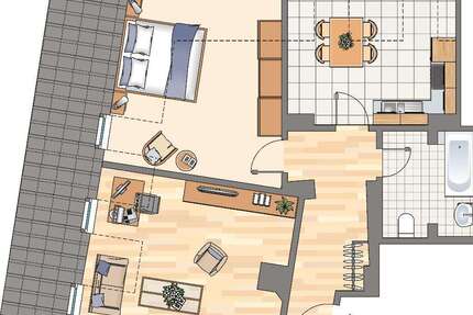 Wohnung Herne Sodingen - 2.5 Zimmer, 53 m&sup2;, 379&euro; | Angebot:26273261