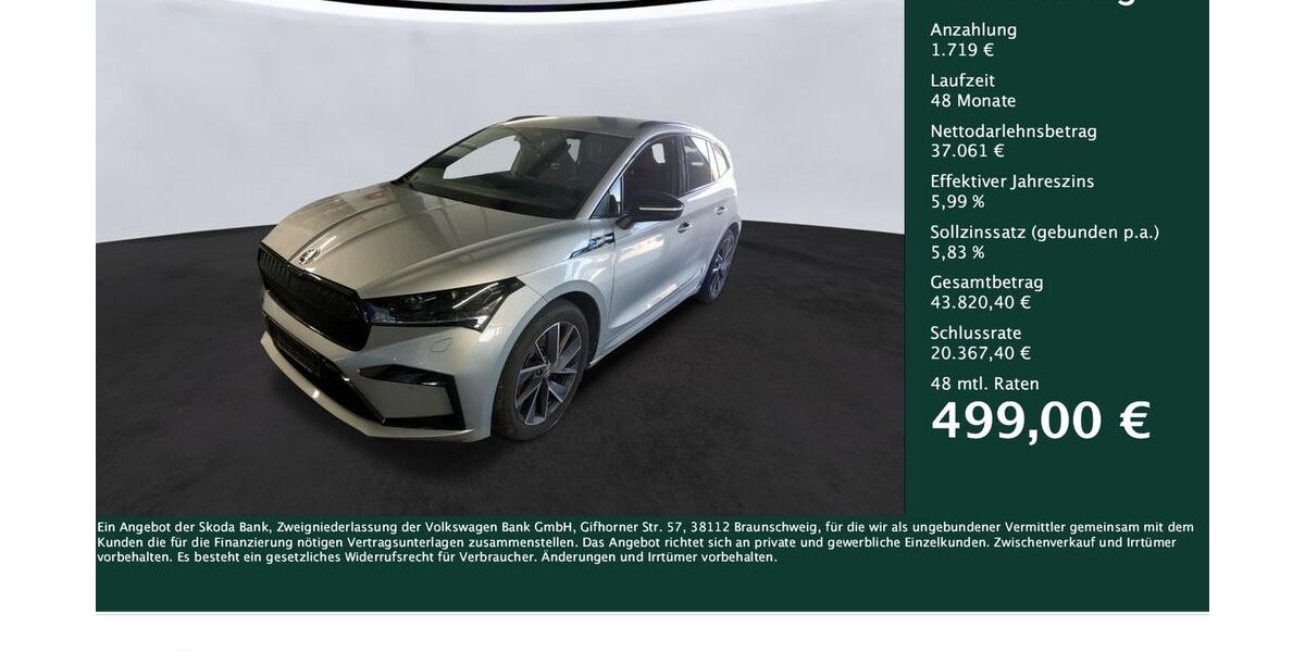 Skoda Enyaq 33.023 km 38.660 &euro; Dortmund 44269