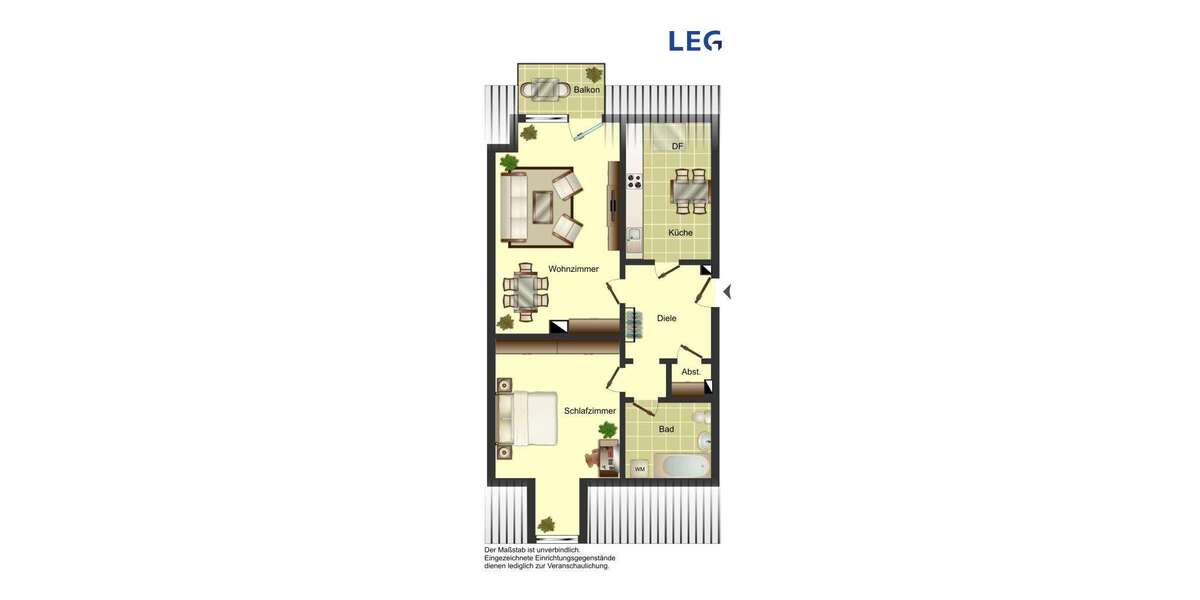Etagenwohnung Bergkamen Overberge - 2.5 Zimmer, 65 m&sup2;, 359&euro; | Angebot:25233915