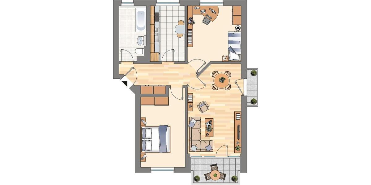 Etagenwohnung Dortmund Huckarde - 3 Zimmer, 77 m&sup2;, 759&euro; | Angebot:26302223