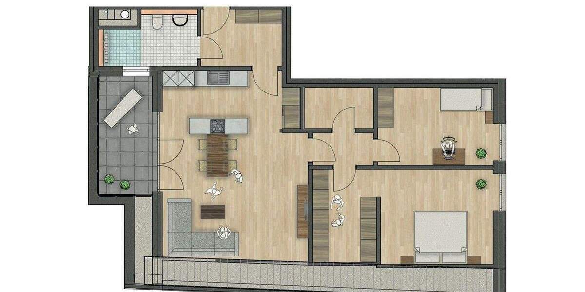 Etagenwohnung Drensteinfurt - 3 Zimmer, 93 m&sup2;, 424.000&euro; | Angebot:25760476