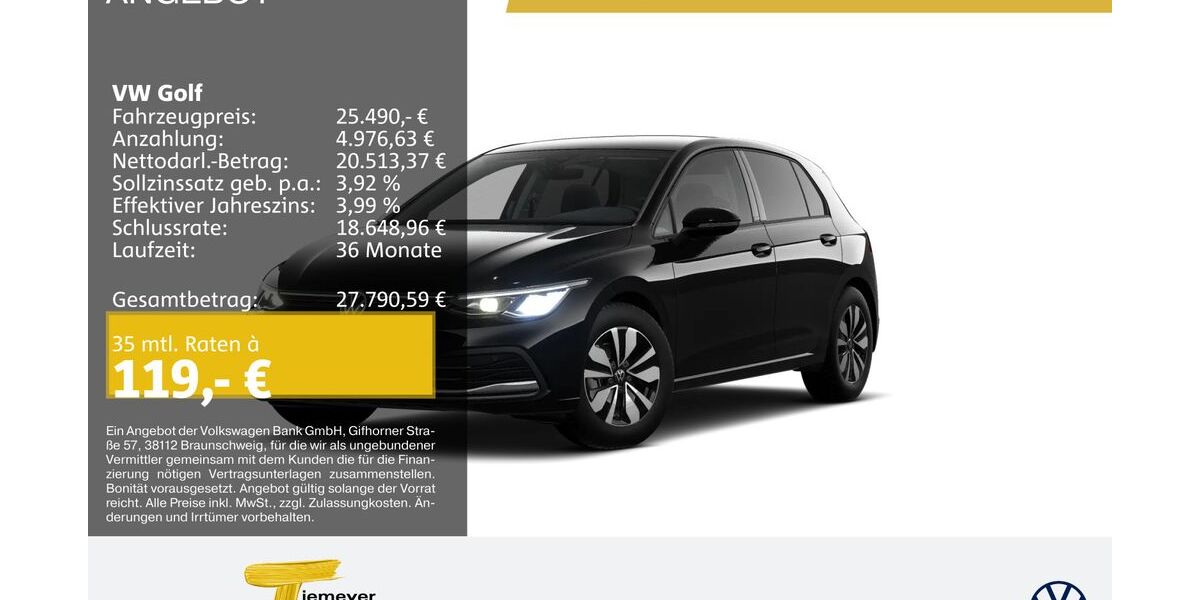 VW Golf 29.018 km 25.390 &euro; Herne 44653