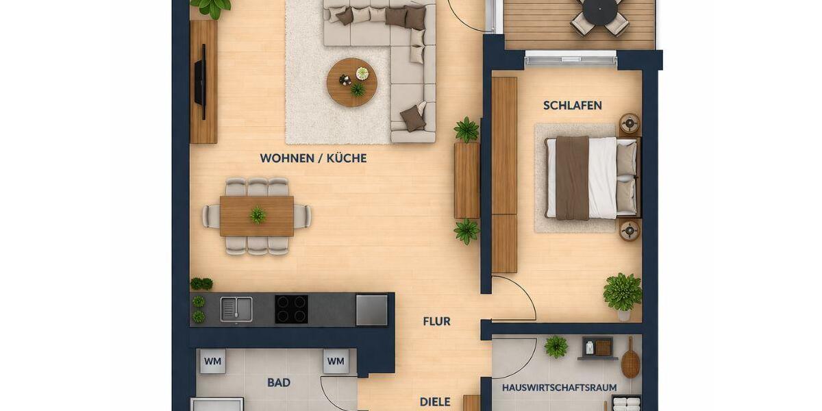 Etagenwohnung Dortmund Hombruch - 2 Zimmer, 69 m&sup2;, 850&euro; | Angebot:25975464