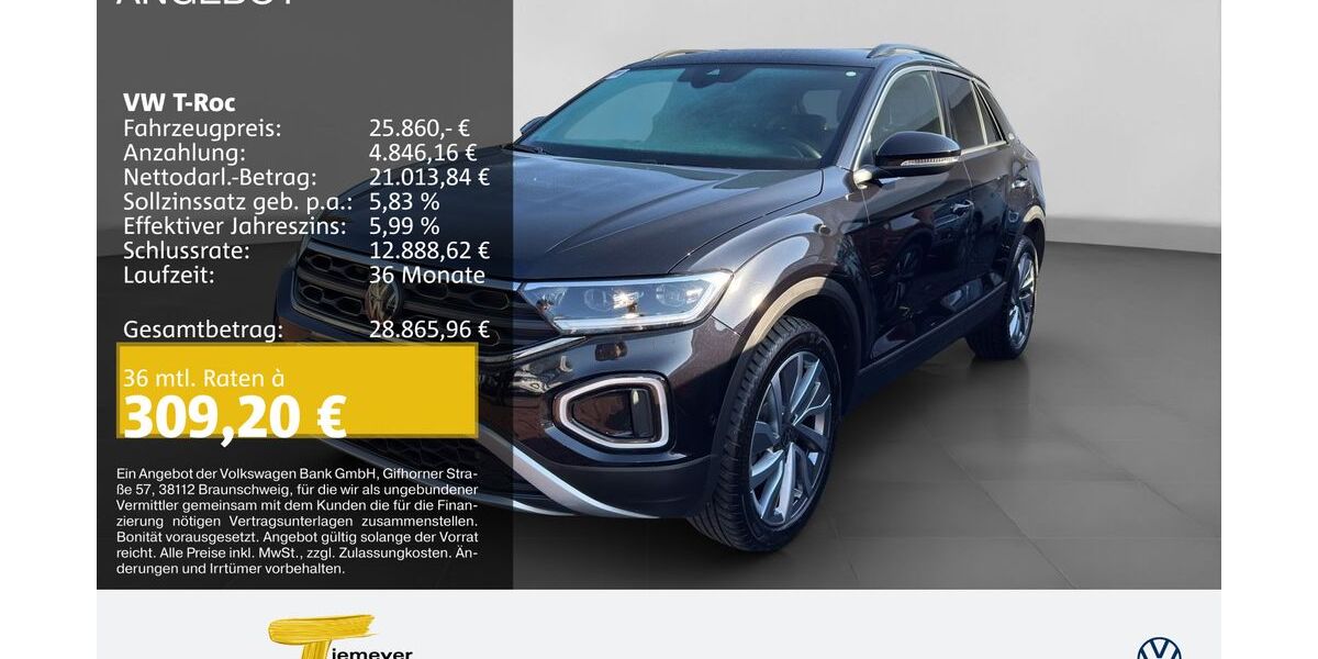 VW T-Roc 22.874 km 25.460 &euro; Recklinghausen 45663