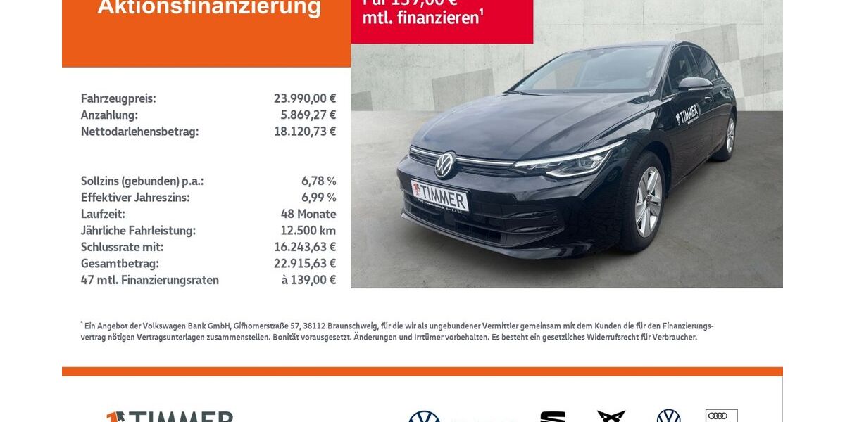 VW Golf 14.900 km 23.990 &euro; Dülmen 48249