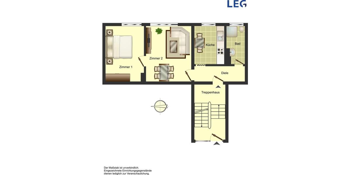 Erdgeschoßwohnung Bergkamen - 2.5 Zimmer, 40 m&sup2;, 359&euro; | Angebot:25206630