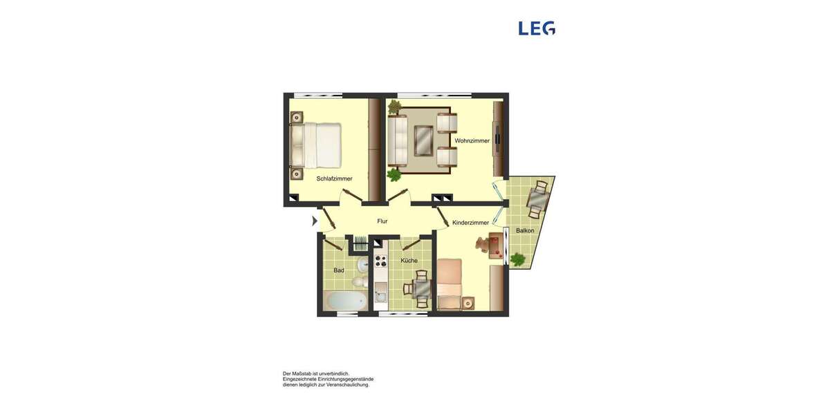 Etagenwohnung Bergkamen Weddinghofen - 3 Zimmer, 63 m&sup2;, 509&euro; | Angebot:26750227