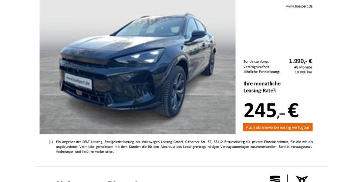 Cupra Formentor 14.266 km 32.985 &euro; Dortmund 44269