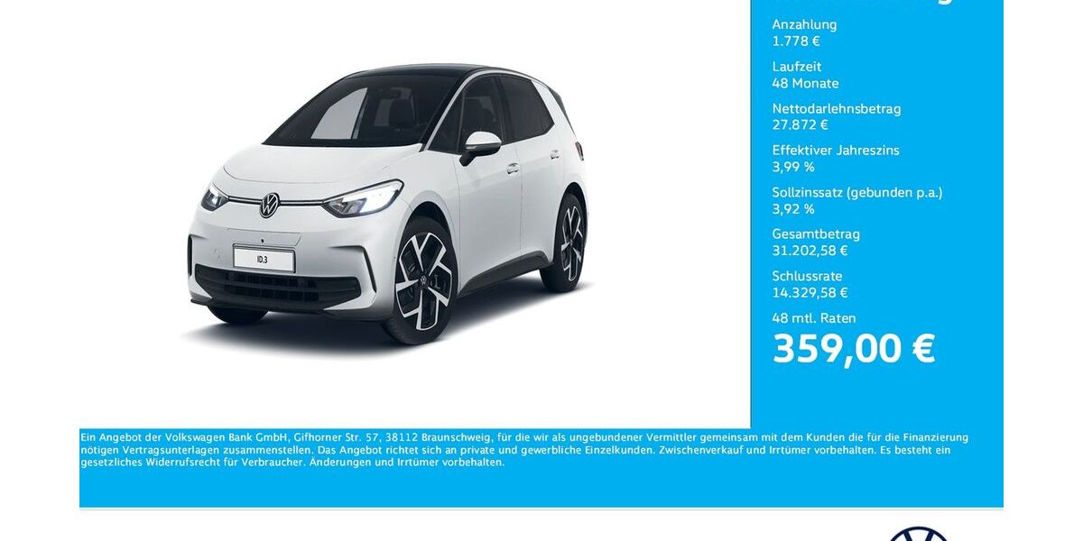 VW ID.3 35.191 km 29.580 &euro; Bergkamen 59192