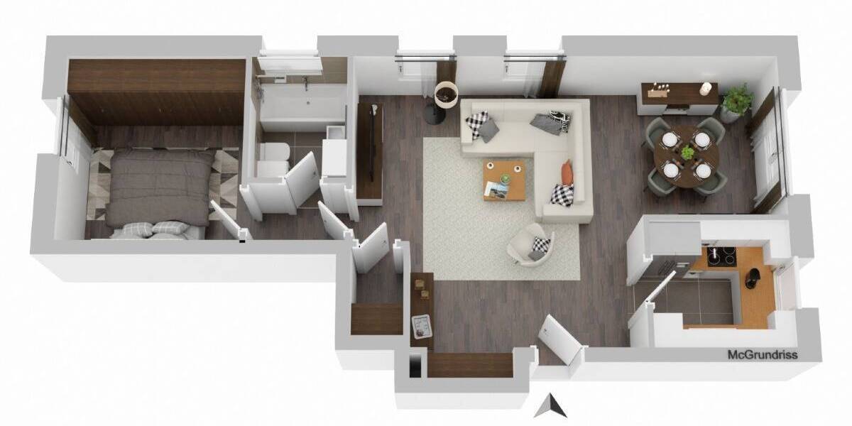 Etagenwohnung Castrop-Rauxel Ickern - 2 Zimmer, 58 m&sup2;, 135.000&euro; | Angebot:26171288