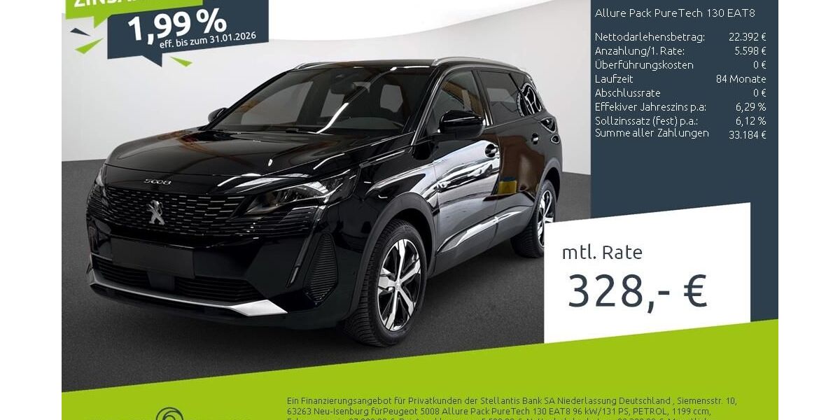 Peugeot 5008 21.486 km 27.990 &euro; Dülmen 48249