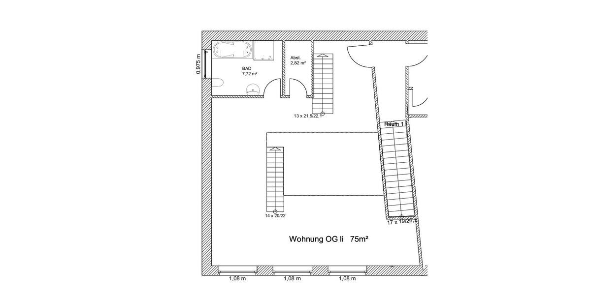 Etagenwohnung Menden (Sauerland) Bösperde - 2 Zimmer, 75 m&sup2;, 700&euro; | Angebot:26589343